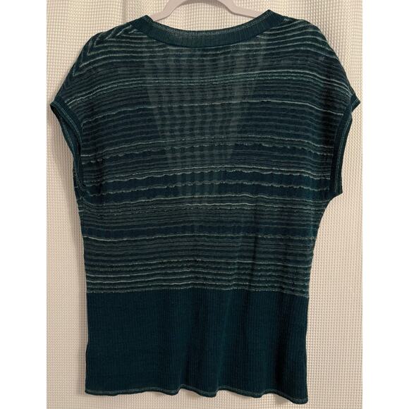 Coldwater Creek Coastal Nautical Linen Blend Open Knit Dolman Button Cardigan XL - Picture 5 of 7